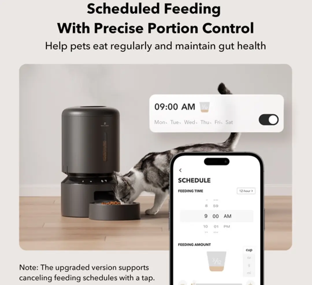 PETLIBRO Granary WiFi Automatische Voerbak - 5L - Zwart - afbeelding 5 van 6