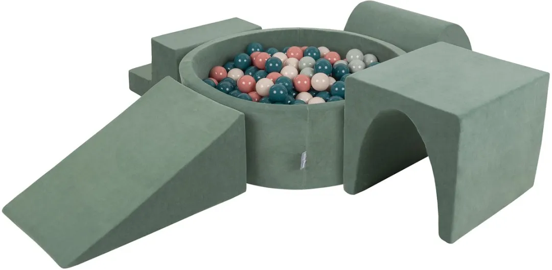 KiddyMoon Spielplatz Velvet Bällebad 200 Bollen