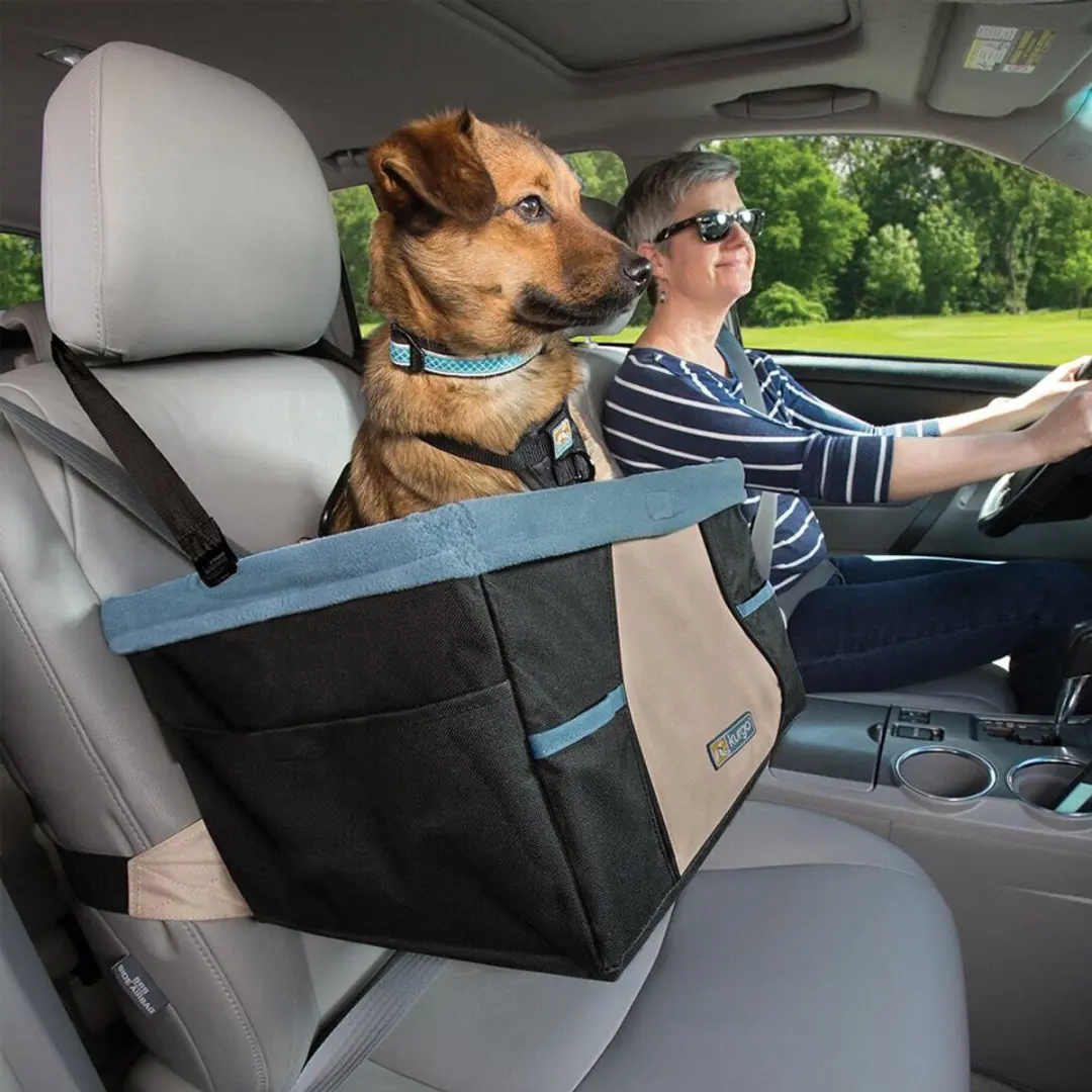 Kurgo Rover Booster Seat - Verhoogde Autostoel Hond - 13kg - Zwart/Blauw - afbeelding 5 van 6