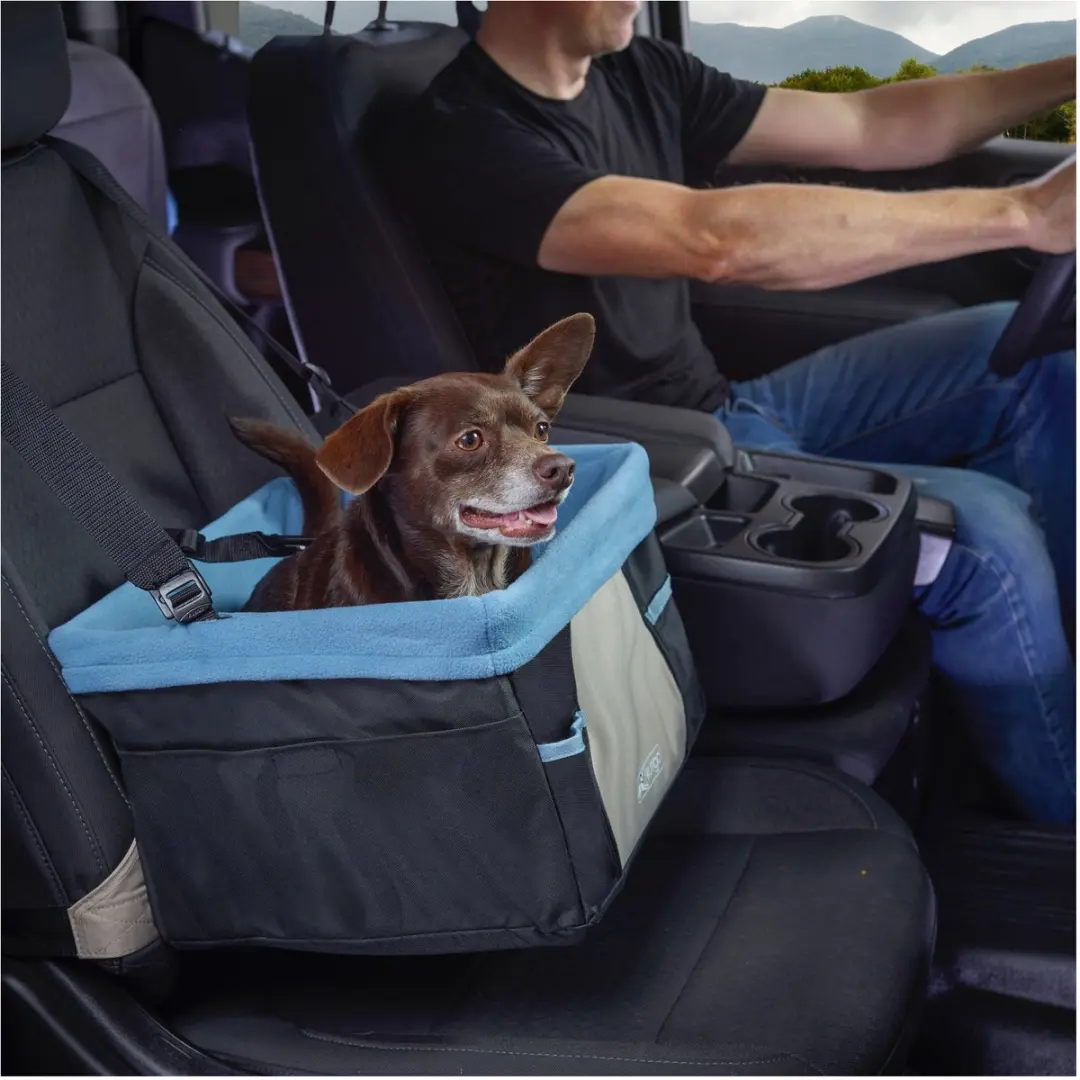 Kurgo Rover Booster Seat - Verhoogde Autostoel Hond - 13kg - Zwart/Blauw - afbeelding 3 van 6