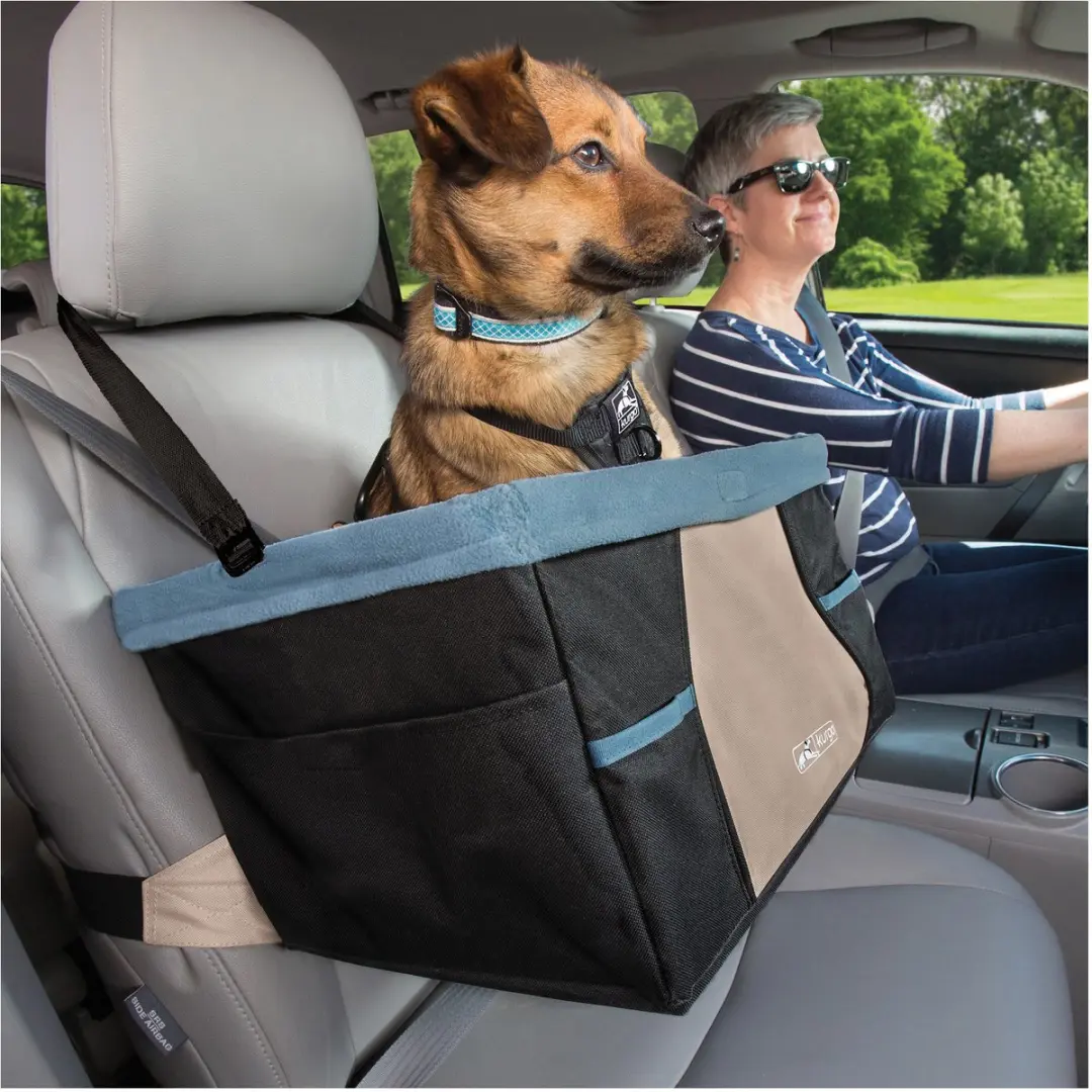 Kurgo Rover Booster Seat - Verhoogde Autostoel Hond - 13kg - Zwart/Blauw - afbeelding 2 van 6