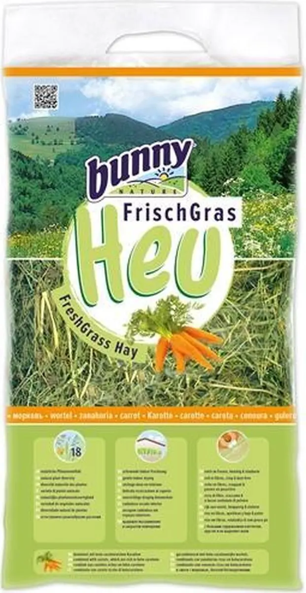 Bunny Nature Vers Gras Hooi met Wortel - 500g - afbeelding 2 van 2
