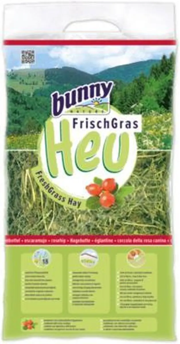Bunny Nature Vers Gras Hooi met Rozenbottel - 500g - afbeelding 2 van 2