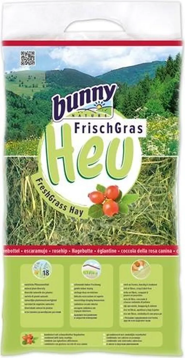 Bunny Nature Vers Gras Hooi met Rozenbottel