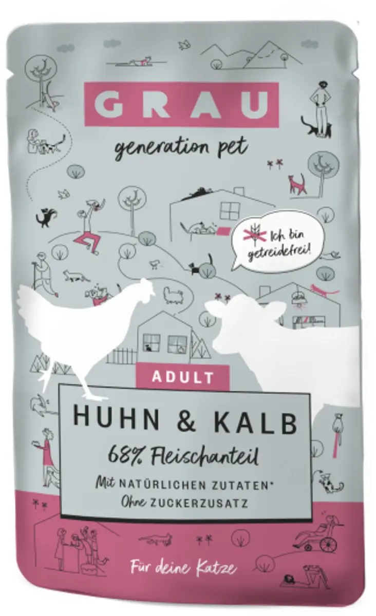 GRAU Adult Graanvrij Natvoer Kip & Kalf