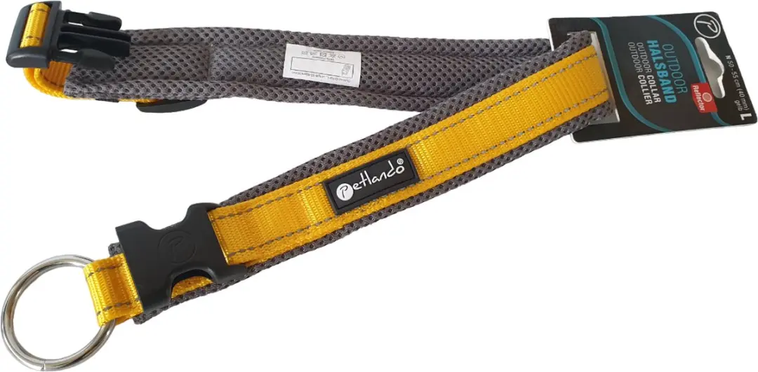 Petlando Hondenhalsband Outdoor Oker&Grijs