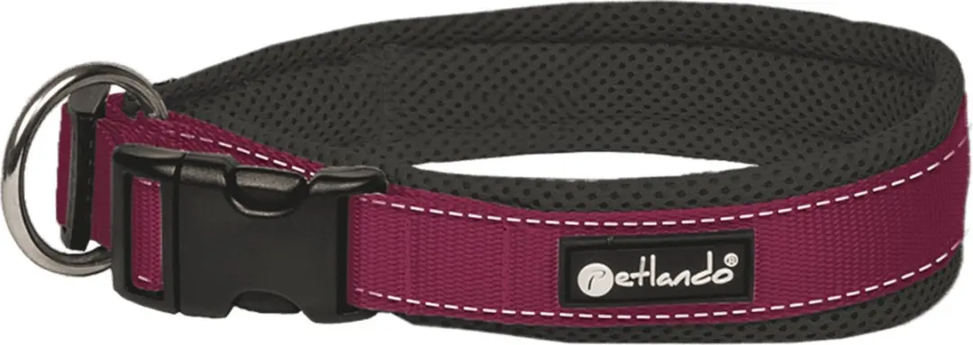 Petlando Hondenhalsband Outdoor Aubergine&Zwart