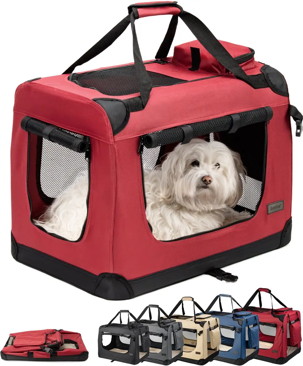 Hondentransportbox hondentas hondenbox opvouwbare tas voor kleine dieren (M) 60x