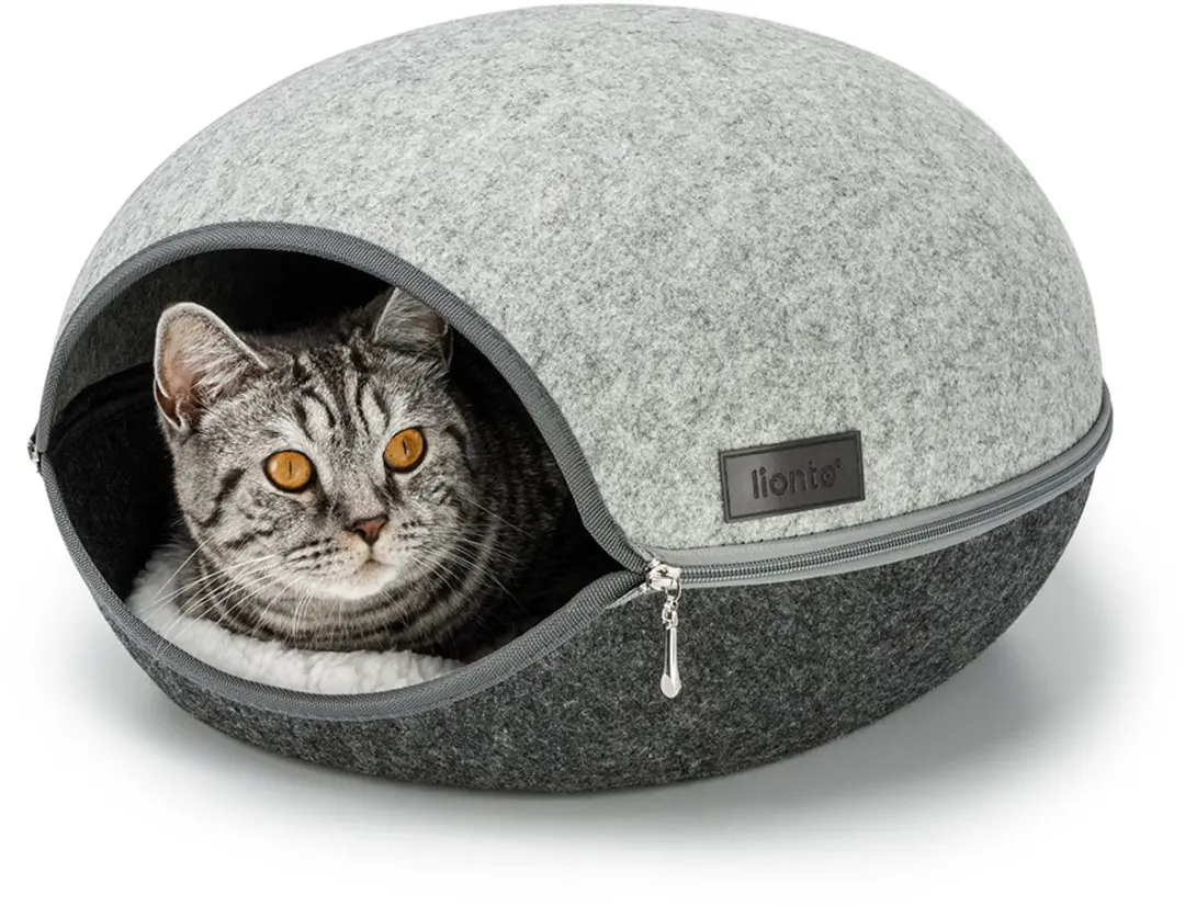 lionto Kattenhol van vilt met kussen, comfort & veiligheid, girjs