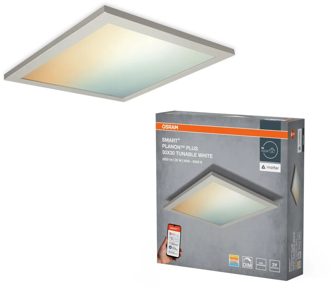 Osram Smart+ Matter Planon Plus LED Paneel 20W 1500lm