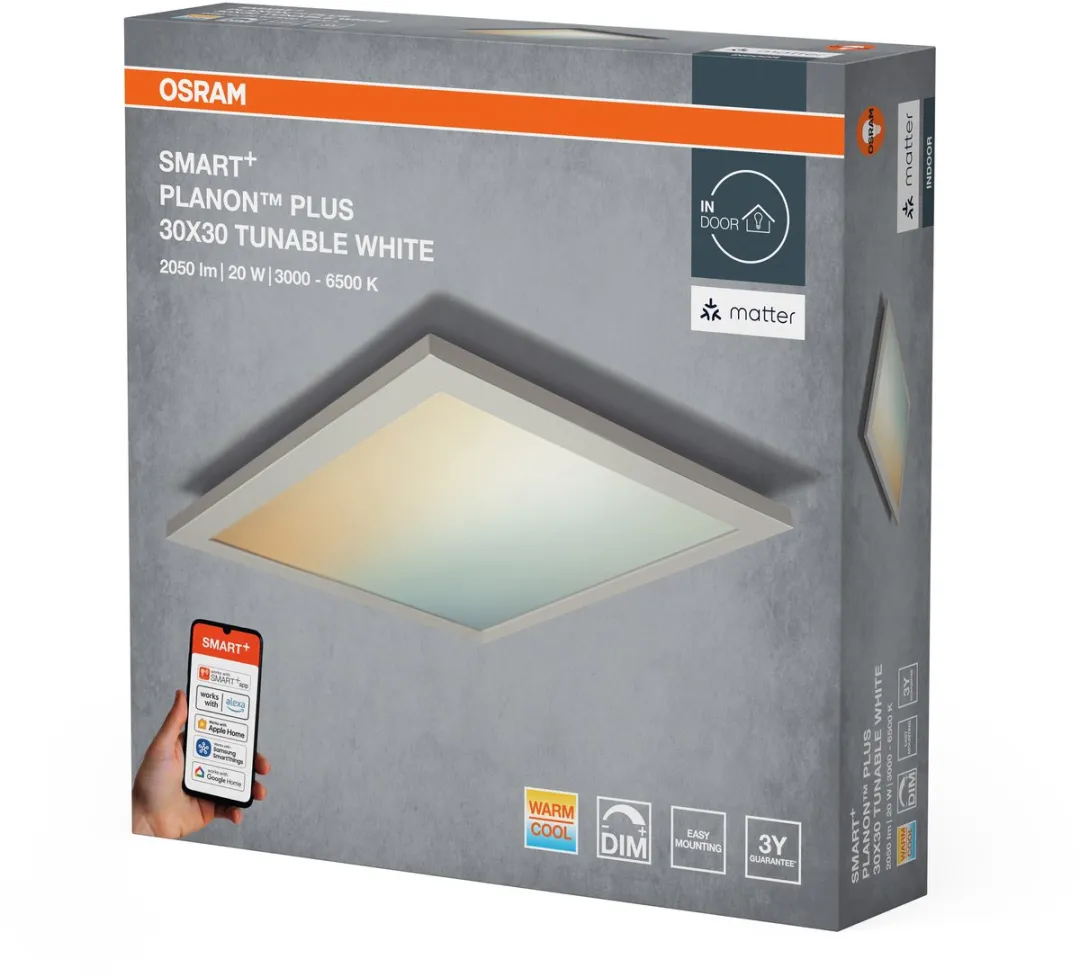 Osram Smart+ Matter Planon Plus LED Paneel 20W 1500lm - afbeelding 6 van 6