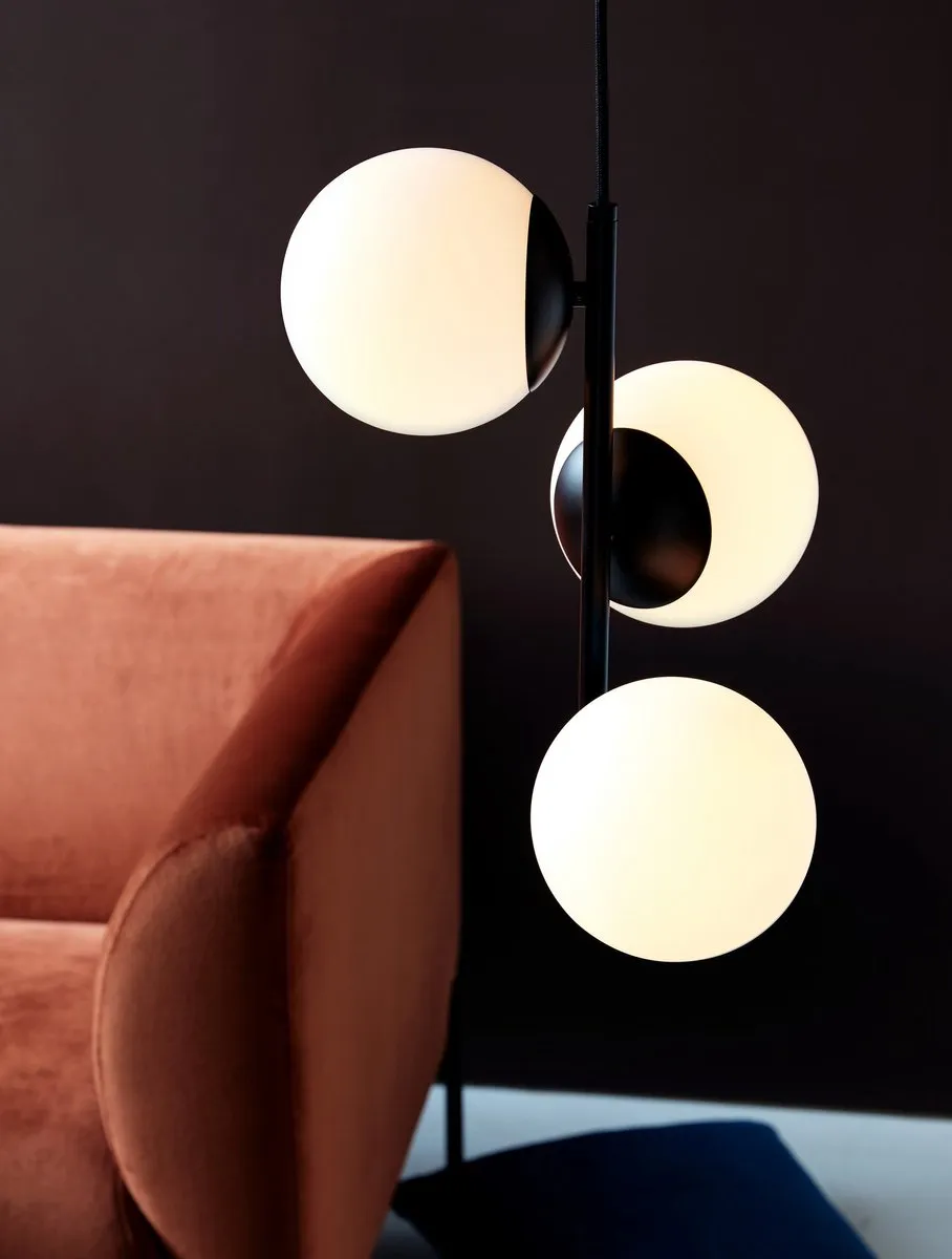 Nordlux Lilly Hanglamp E14 - 3x40W - Ø15cm - Zwart