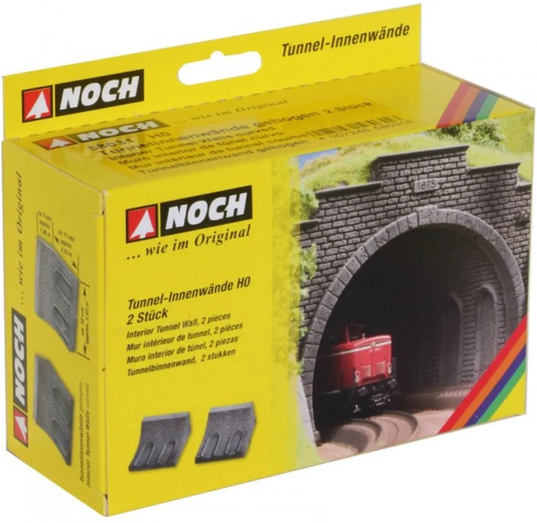 NOCH 58031 H0 Tunnel-binnenwand Hardschuim - Grijs