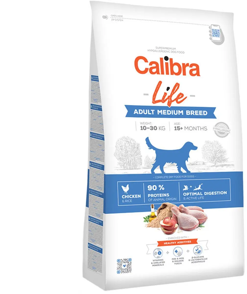 Calibra Life Adult Medium Hondenvoer Kip 12kg
