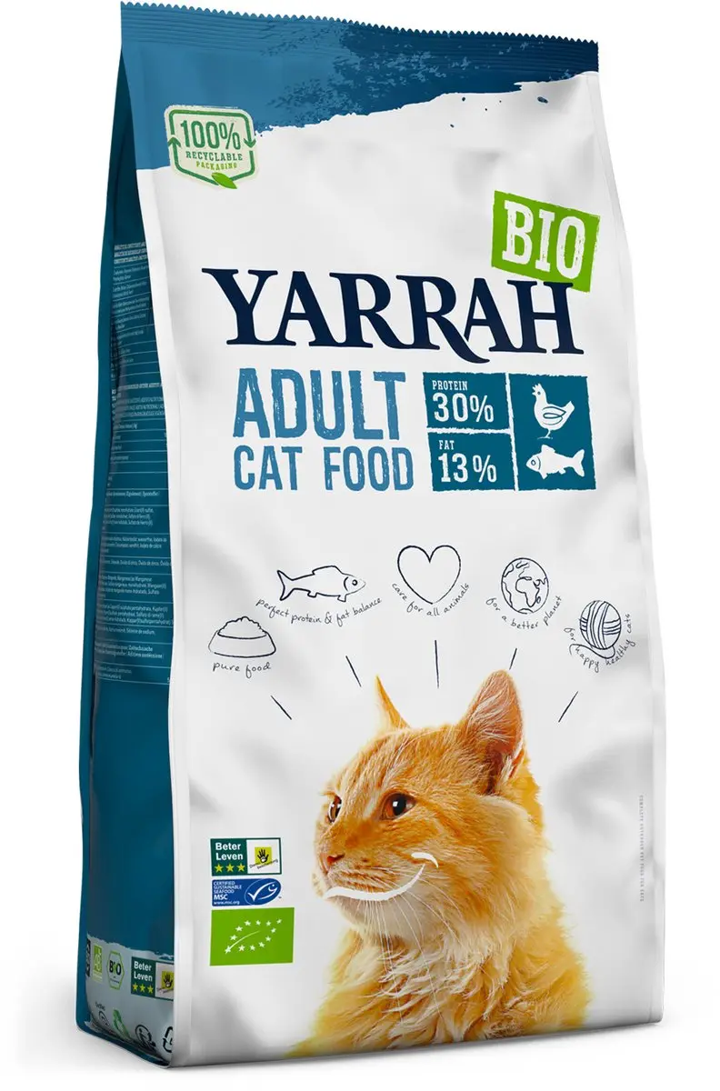 Yarrah Biologisch Adult Vis Kattenvoer 800g