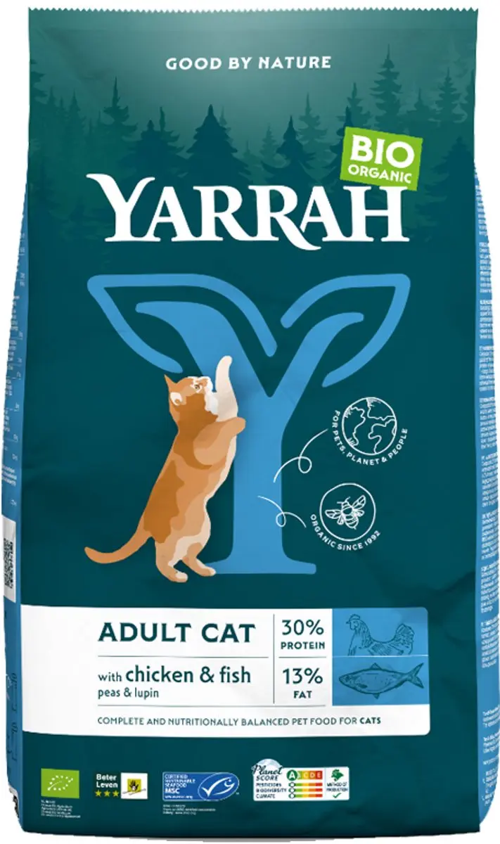 Yarrah Biologisch Adult Vis Kattenvoer 800g - afbeelding 6 van 6
