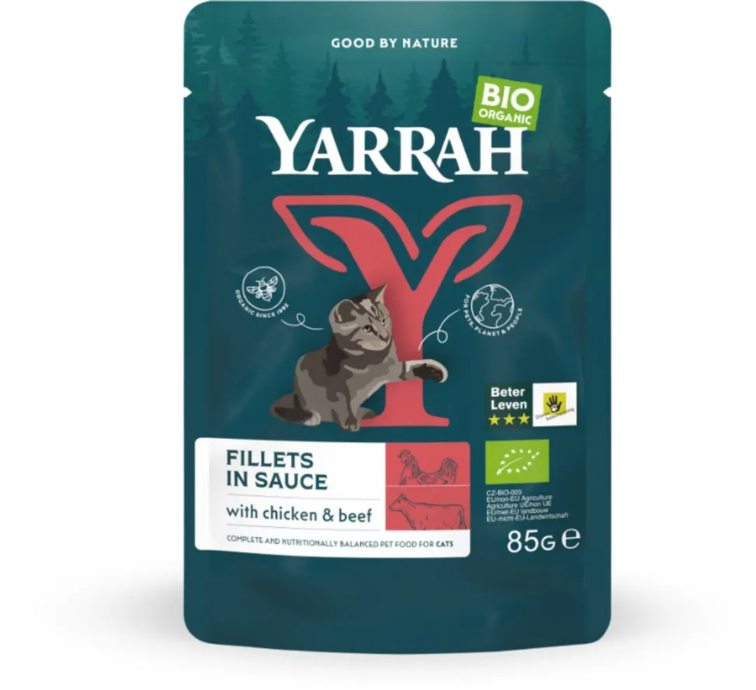 Yarrah Kat Filets met Rund in Saus Bio - 85g - afbeelding 3 van 3