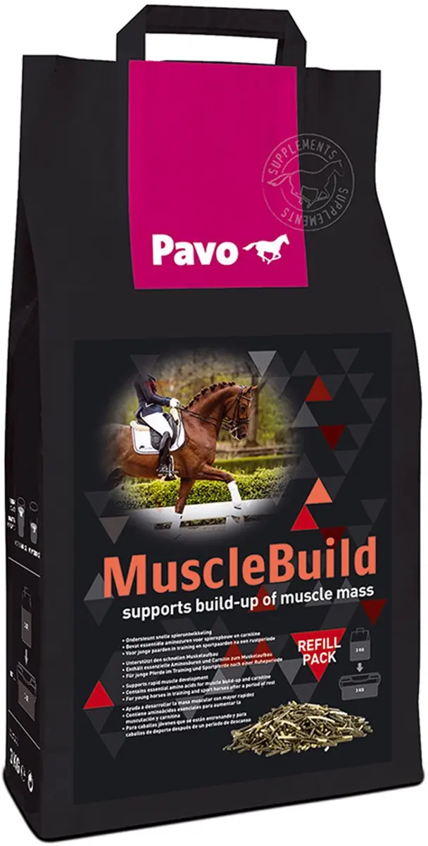 Pavo MuscleBuild II Voedingssupplement Paard - 3kg - afbeelding 3 van 6