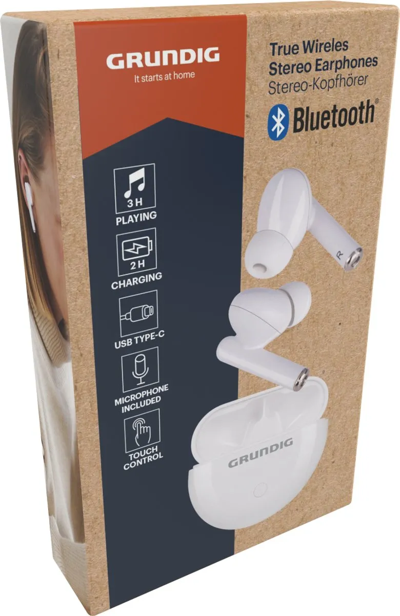 Grundig MEGREL5680/0040 True Wireless Oordopjes - Wit