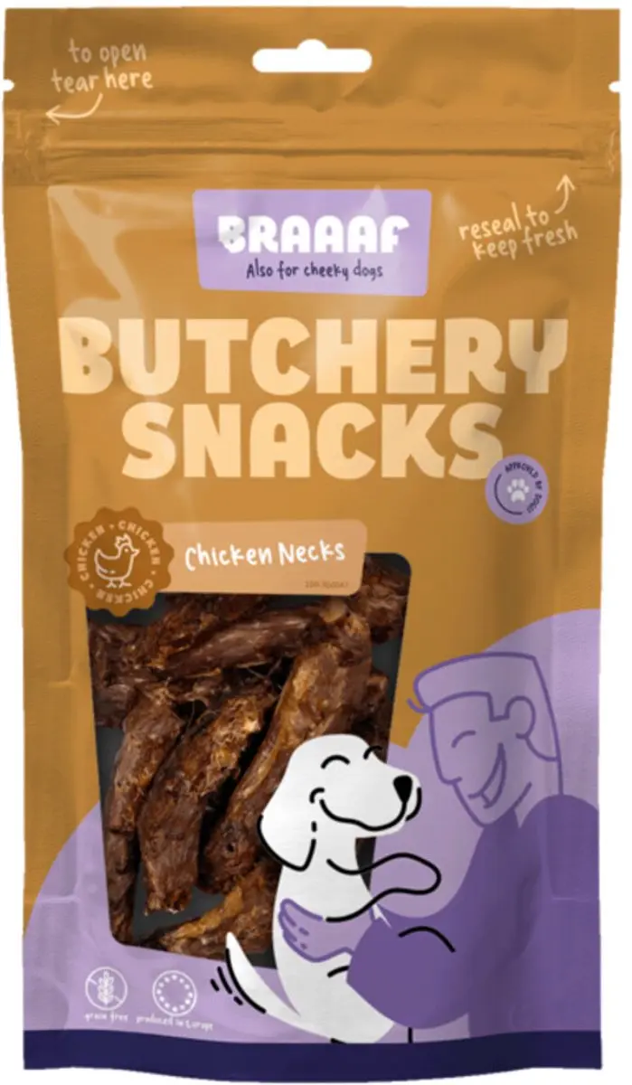 Braaaf Hondensnack Butchery Chicken Necks