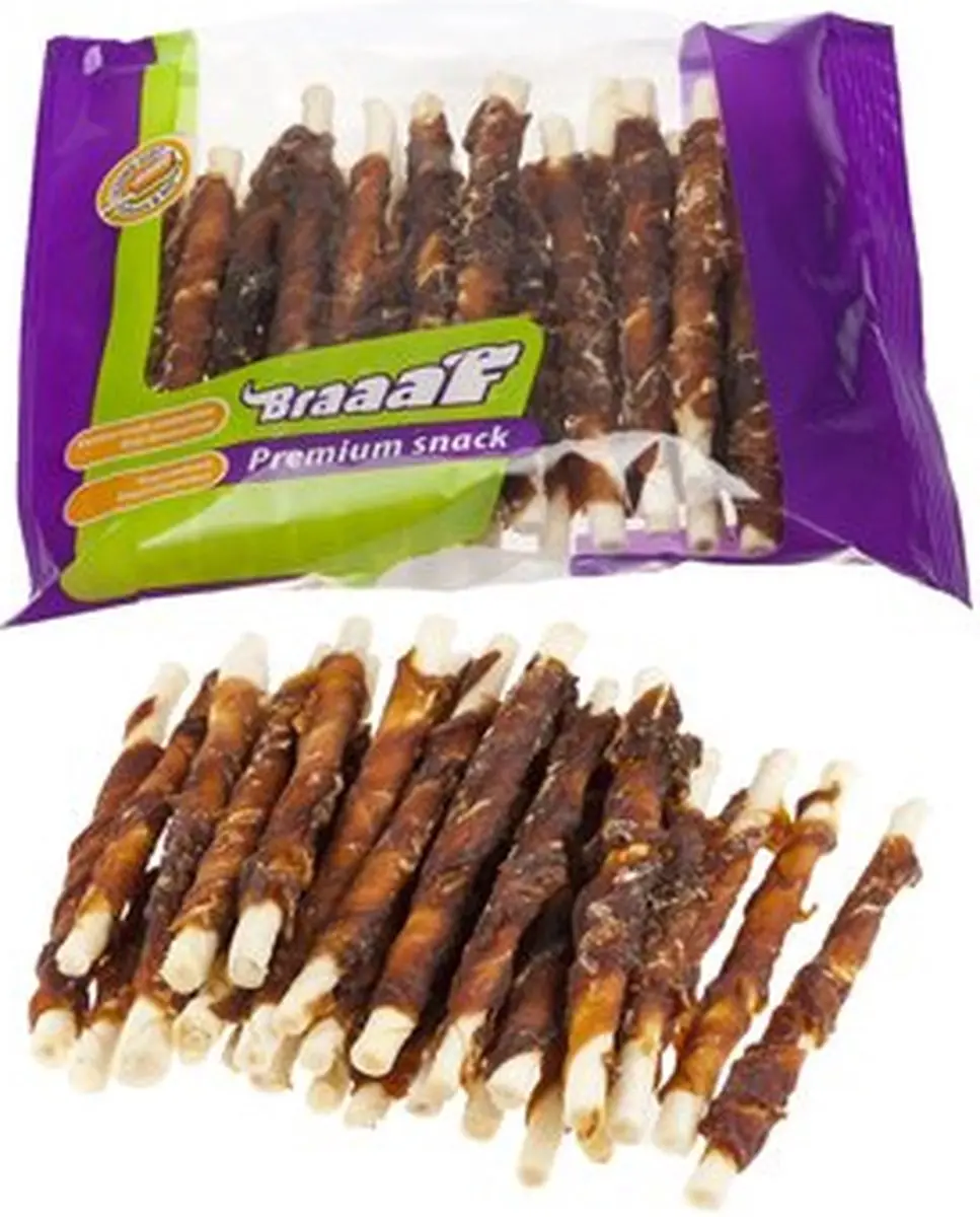 Braaaf Roll Sticks Eend Hondensnack - 30 Stuks - afbeelding 3 van 6