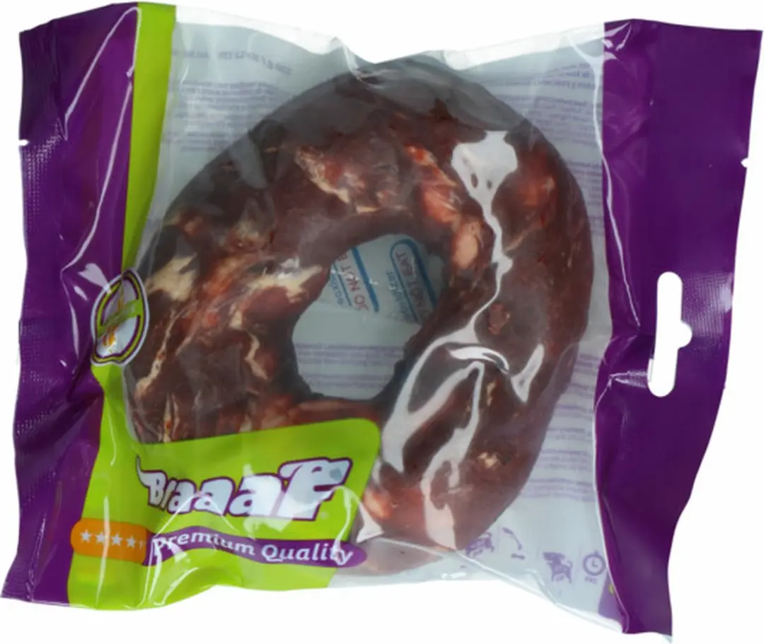 Braaaf Hondensnack Donut Lam & Vis 10-12 cm - 10x 115g - afbeelding 3 van 6