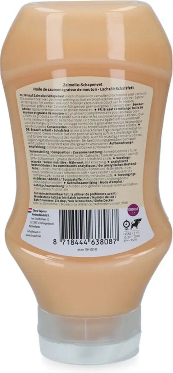 Braaaf Zalmolie en Schapenvet 500ml - afbeelding 6 van 6