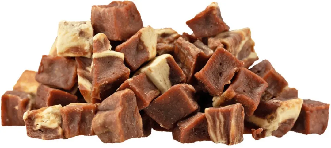 Braaaf Hondensnack Blokjes Rund Steak met Vis - 10x 85g - afbeelding 2 van 6