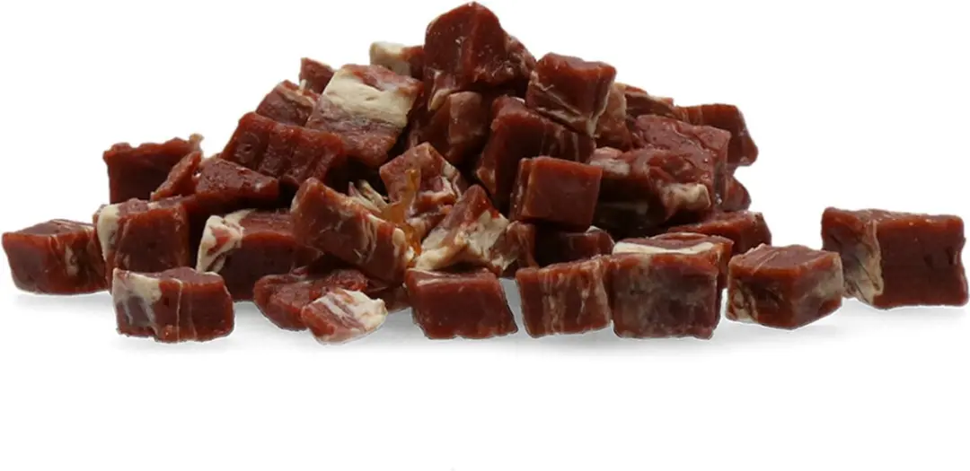 Braaaf Hondensnack Blokjes Rund Steak met Vis - 10x 85g - afbeelding 5 van 6