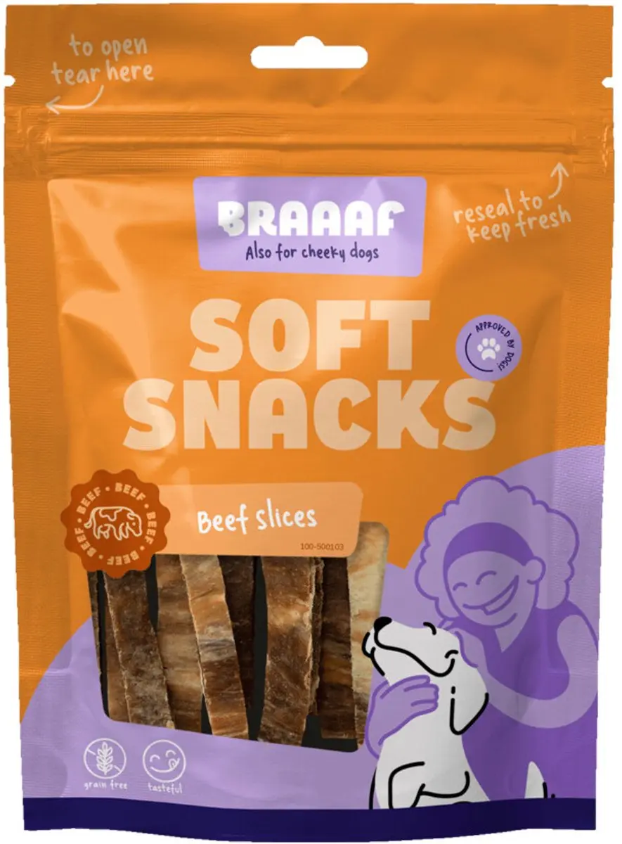 Braaaf Hondensnack Reepjes Rundvlees met Vis