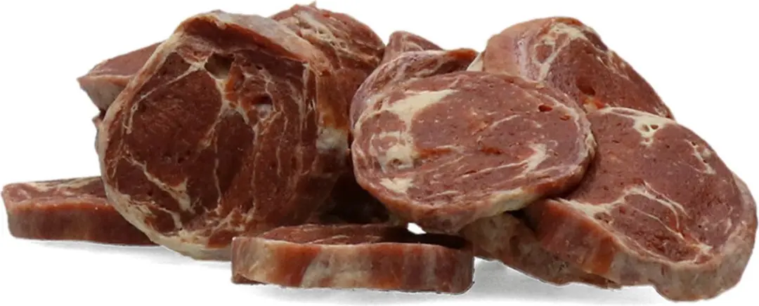 Braaaf Hondensnack Chips Rund Steak met Vis - 10x 85gr - afbeelding 4 van 5