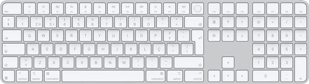 Apple Magic toetsenbord Universeel USB + Bluetooth QWERTY Portugees Wit