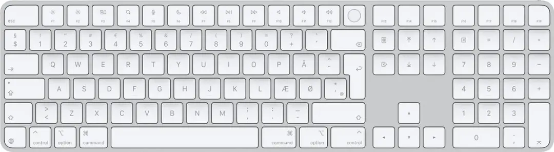 Apple Magic toetsenbord Universeel USB + Bluetooth QWERTY Deens Wit