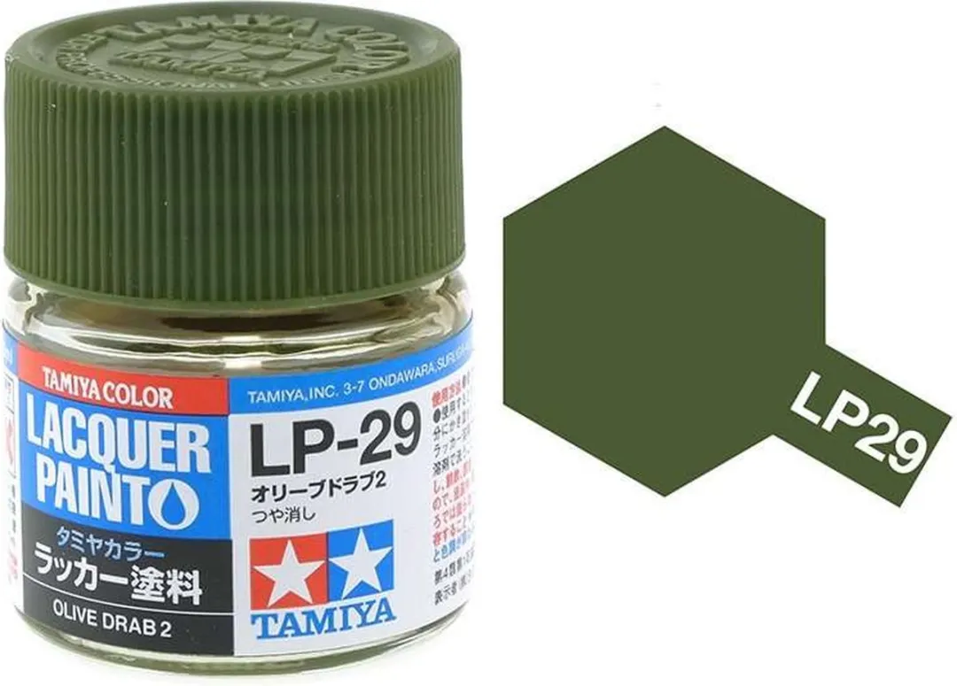 Tamiya Hobbyverf Enamel LP-29 Olive Drab 2 - 10ml