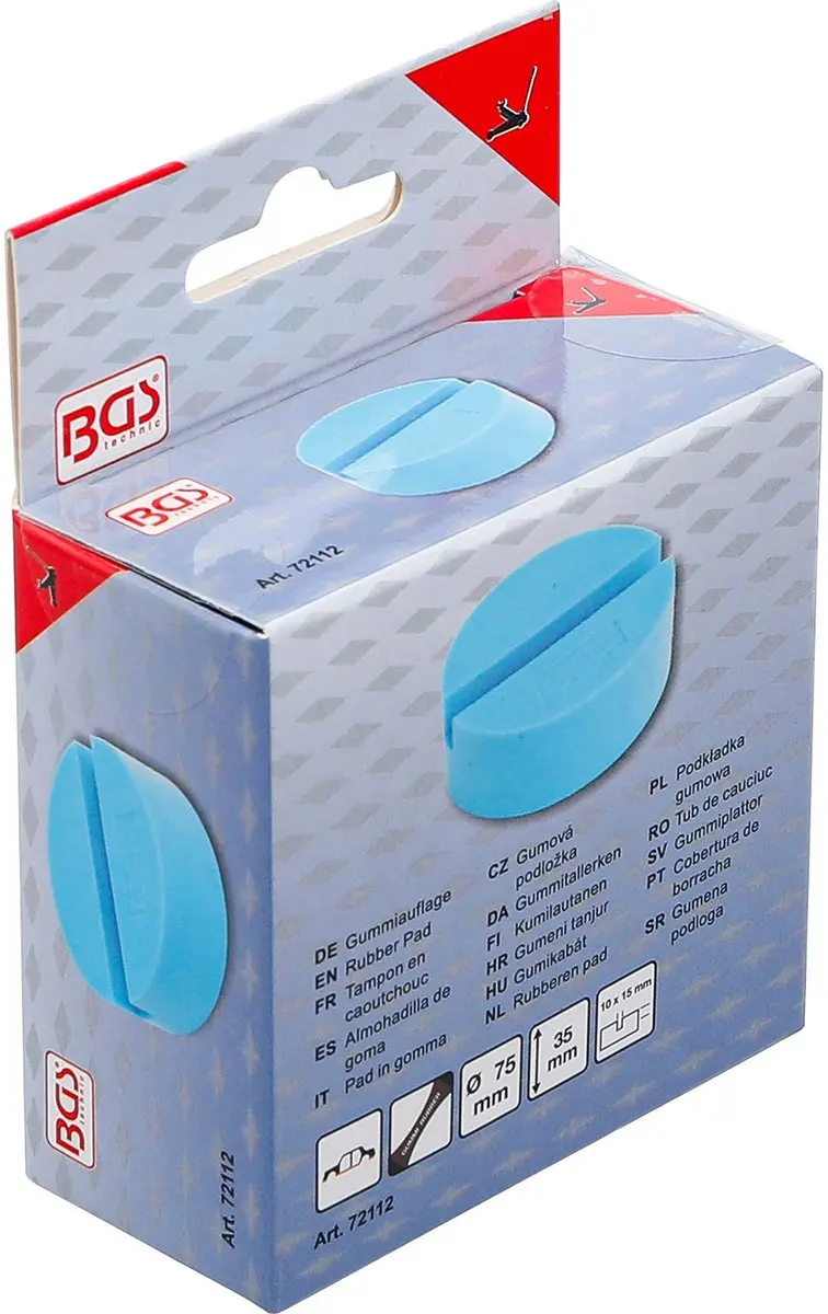 BGS technic 72112 Rubberen pad potkrik - 75x35mm - Blauw - afbeelding 2 van 6