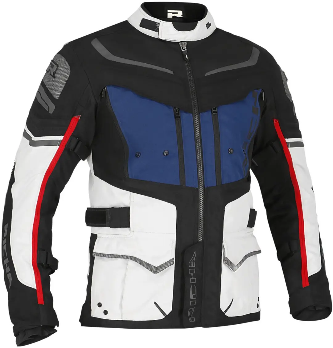 Richa Infinity 2 Adventure Blauw Rood Textiele Motorjas
