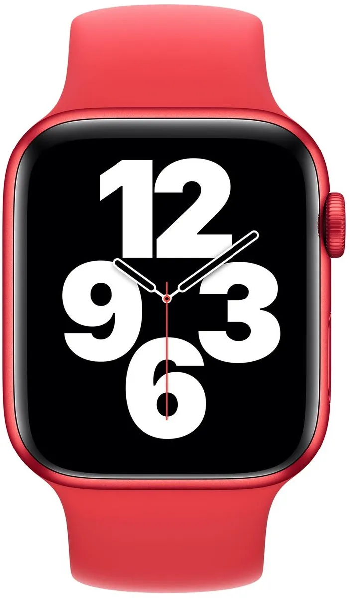 Apple Siliconen Solobandje Apple Watch - 38/40/41/42mm - Rood - Maat 5