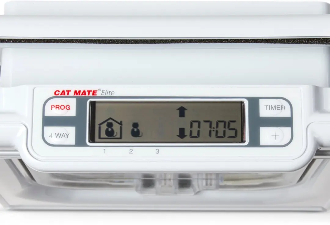 Cat Mate Elite I.D. Disc Kattenluik met Timer - Wit - afbeelding 4 van 6