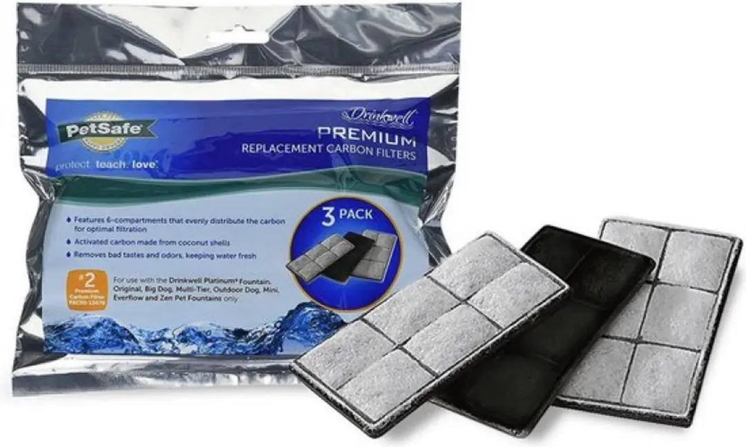 PetSafe Drinkwell Koolstoffilters - Mini/Original - 3 stuks - afbeelding 2 van 6