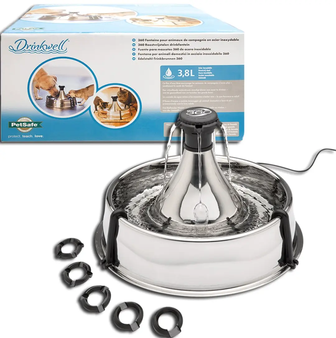 PetSafe Drinkwell 360 Drinkfontein - Roestvrij Staal - 3,8L - afbeelding 6 van 6