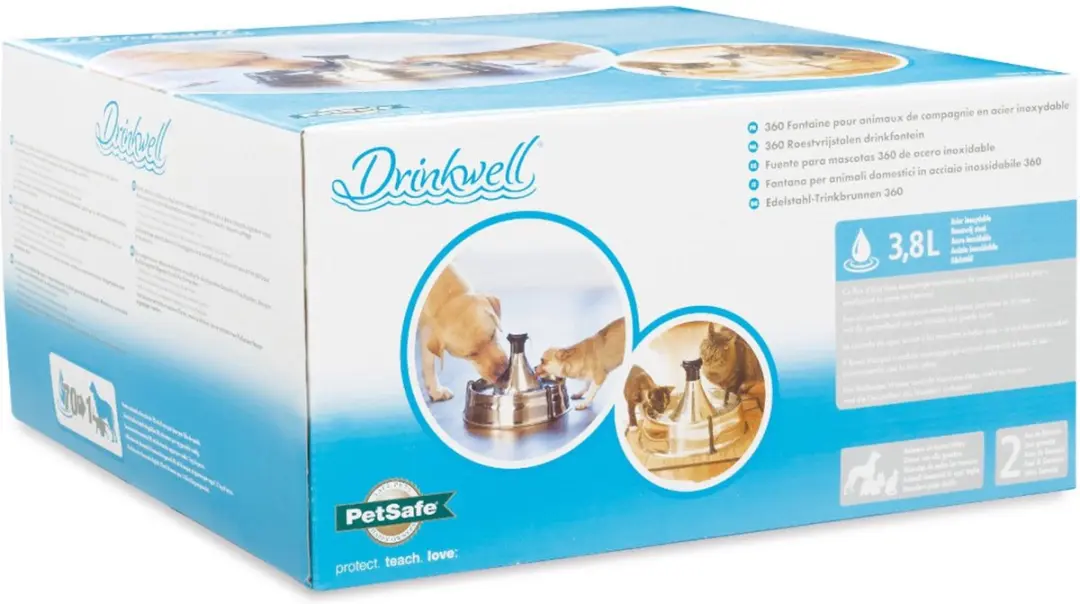 PetSafe Drinkwell 360 Drinkfontein - Roestvrij Staal - 3,8L - afbeelding 4 van 6