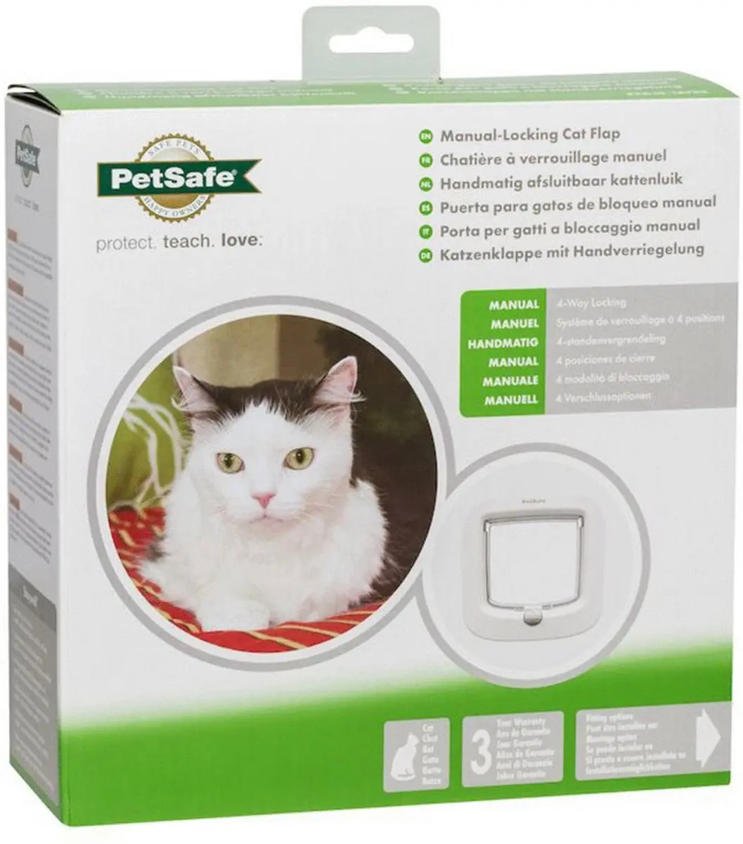 PetSafe Kattenluik Handmatig - Tot 7 kg - Wit - afbeelding 3 van 6