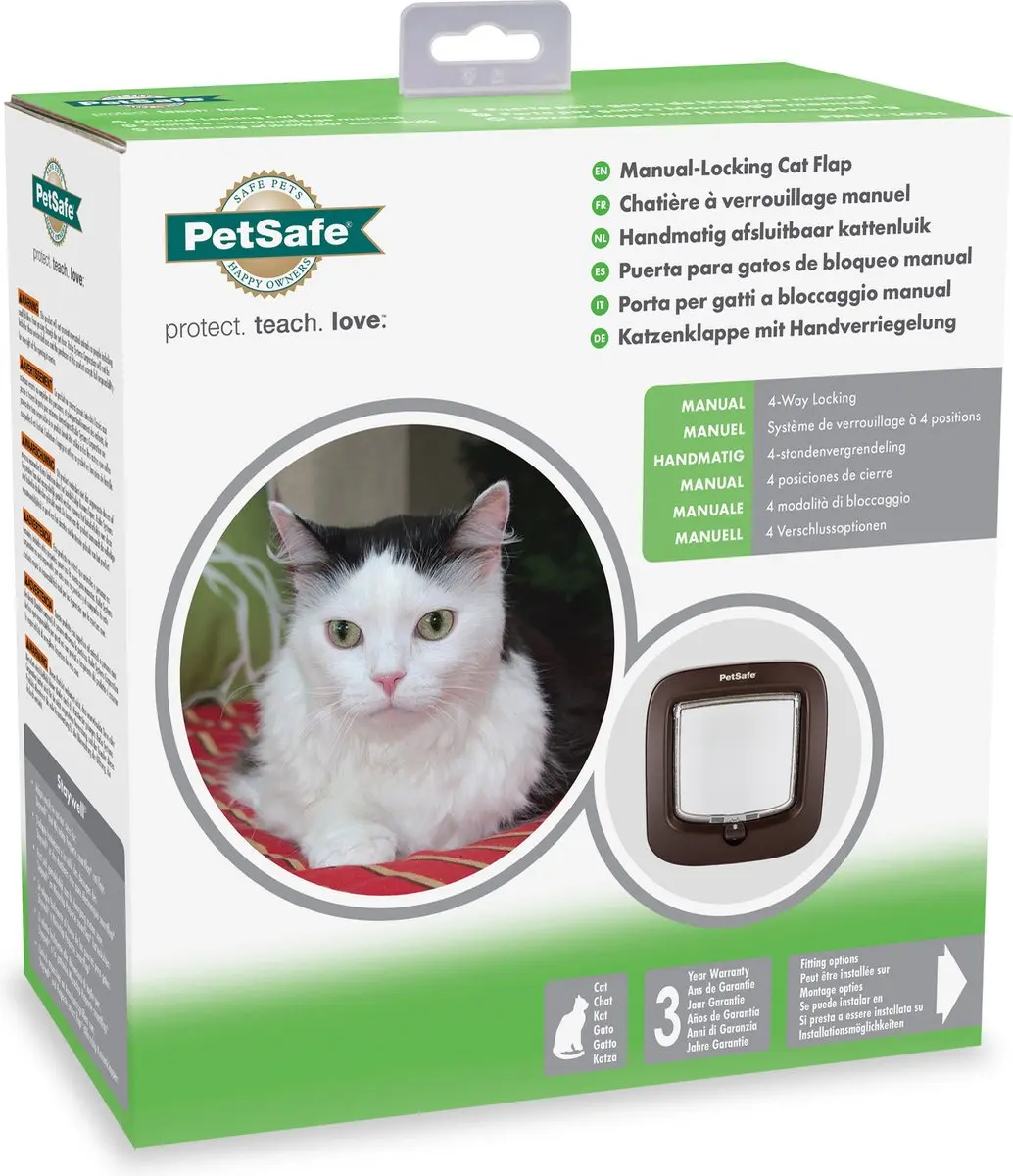 PetSafe Kattenluik Handmatig - Tot 7 kg - Wit - afbeelding 6 van 6