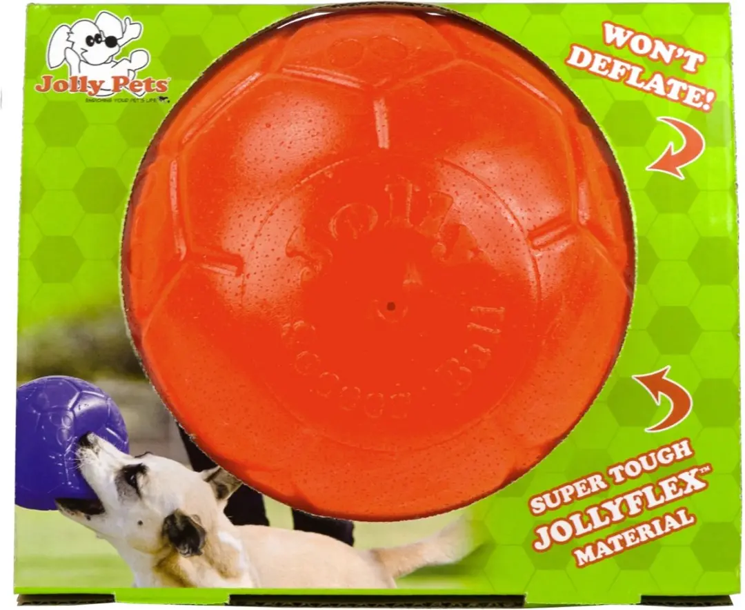 Jolly Pets Jolly Soccer Ball - Ø15cm - Oranje - afbeelding 4 van 6