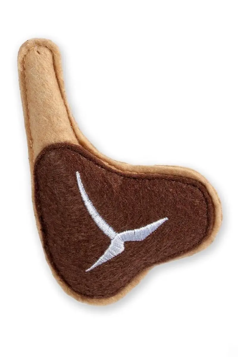 Kattenspeelgoed t-bone 8 cm textiel