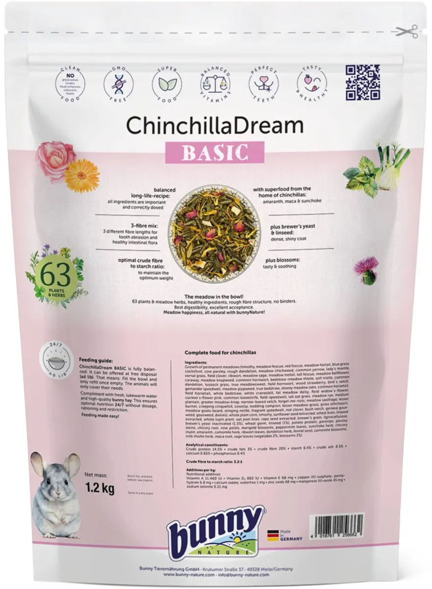 Bunny Nature Chinchilladroom Basic 1,2kg - afbeelding 4 van 5