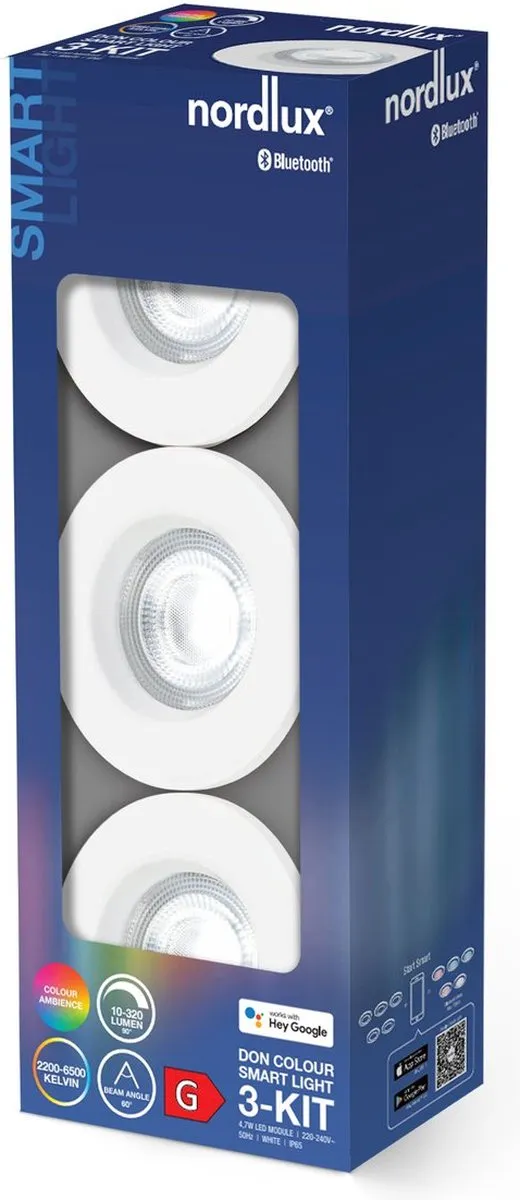 Nordlux Don RGB Inbouwspot IP65 - 3 Stuks - Wit