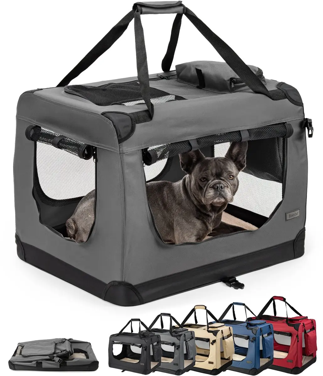Hondentransportbox, hondentas, hondenbox, opvouwbare tas voor kleine dieren, (L)