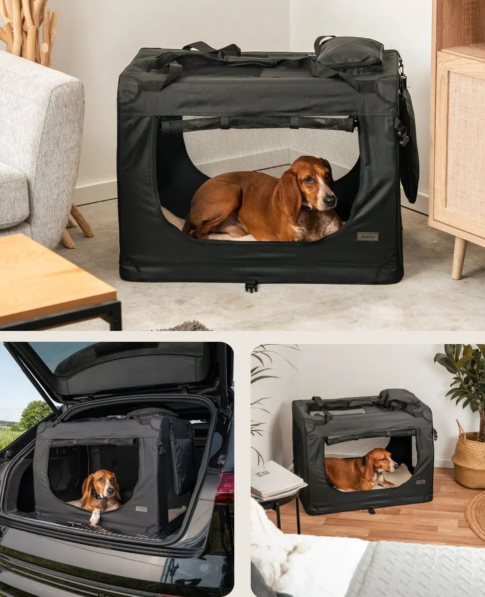Lionto Opvouwbare Transportbox Honden 82x58x58cm - afbeelding 4 van 6