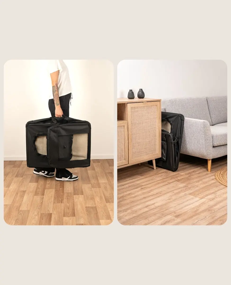 Lionto Opvouwbare Transportbox Honden 82x58x58cm - afbeelding 5 van 6